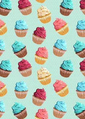 Fenster rollo Cupcakes
