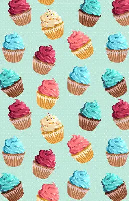 Fenster rollo Cupcakes