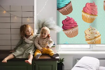 Fenster rollo Cupcakes
