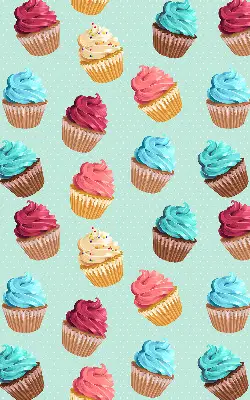 Fenster rollo Cupcakes