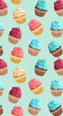 Fenster rollo Cupcakes
