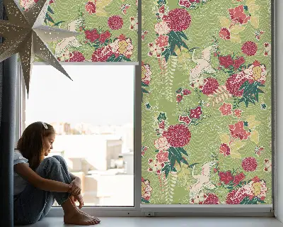 Fenster rollo Reiher und Pflanzen