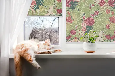 Fenster rollo Reiher und Pflanzen