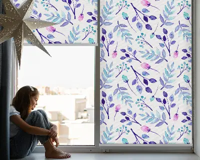 Fenster rollo Blaue Blumen