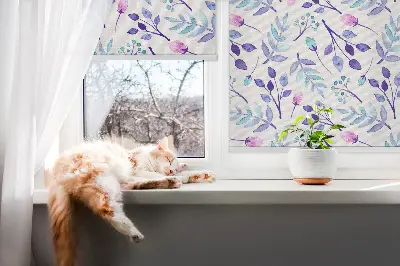 Fenster rollo Blaue Blumen