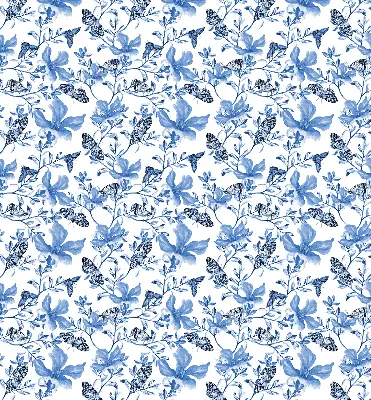 Rollo lichtundurchlässig Blaue Schmetterlinge