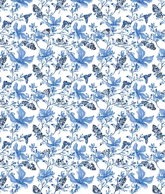 Rollo lichtundurchlässig Blaue Schmetterlinge