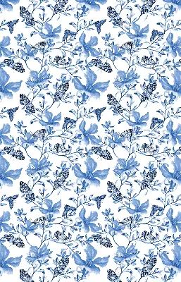 Rollo lichtundurchlässig Blaue Schmetterlinge