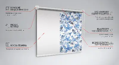 Rollo lichtundurchlässig Blaue Schmetterlinge