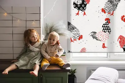 Fenster rollo Hähne