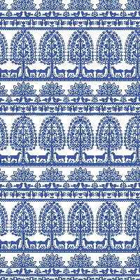 Rollo lichtundurchlässig Blaues Muster