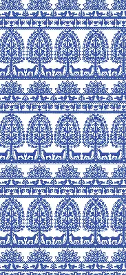 Rollo lichtundurchlässig Blaues Muster