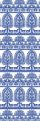 Rollo lichtundurchlässig Blaues Muster