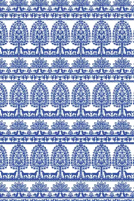Rollo lichtundurchlässig Blaues Muster