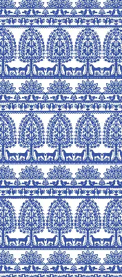 Rollo lichtundurchlässig Blaues Muster