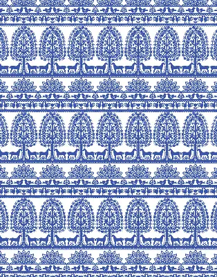 Rollo lichtundurchlässig Blaues Muster