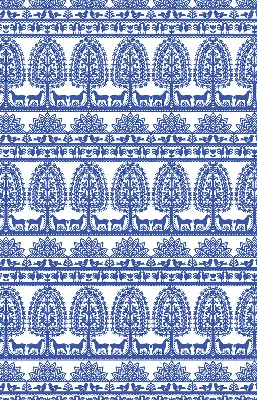 Rollo lichtundurchlässig Blaues Muster