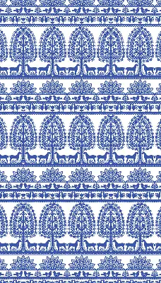 Rollo lichtundurchlässig Blaues Muster