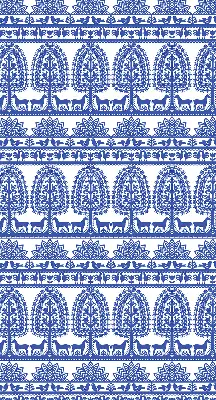 Rollo lichtundurchlässig Blaues Muster