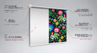 Rollo lichtundurchlässig Bunte Hähne