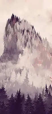 Rollo lichtundurchlässig Bemalte Berge