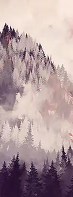 Rollo lichtundurchlässig Bemalte Berge