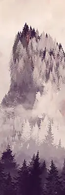 Rollo lichtundurchlässig Bemalte Berge