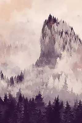 Rollo lichtundurchlässig Bemalte Berge