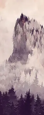 Rollo lichtundurchlässig Bemalte Berge