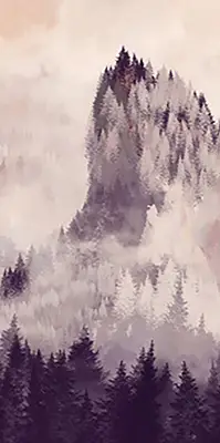 Rollo lichtundurchlässig Bemalte Berge