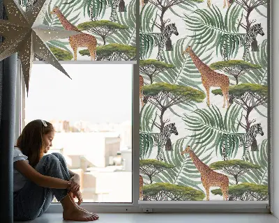 Fenster rollo Tiere und Bäume