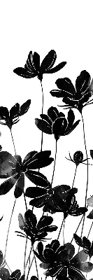 Verdunkelungsrollo Schwarze Blüten