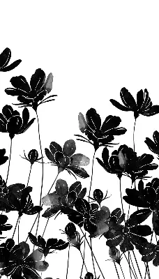 Verdunkelungsrollo Schwarze Blüten
