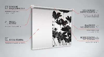 Verdunkelungsrollo Schwarze Blüten
