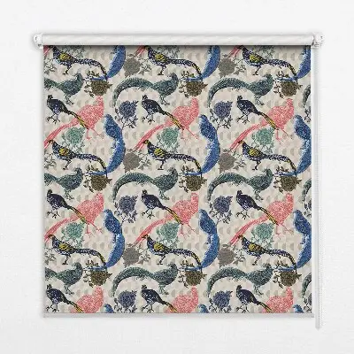 Fenster rollo Bunte Pfauen