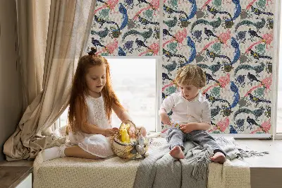 Fenster rollo Bunte Pfauen