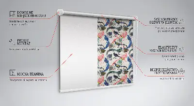 Fenster rollo Bunte Pfauen