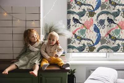 Fenster rollo Bunte Pfauen