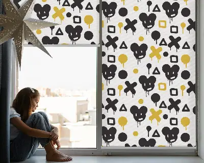 Fenster rollo Schwarze und gelbe Muster