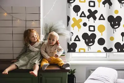 Fenster rollo Schwarze und gelbe Muster