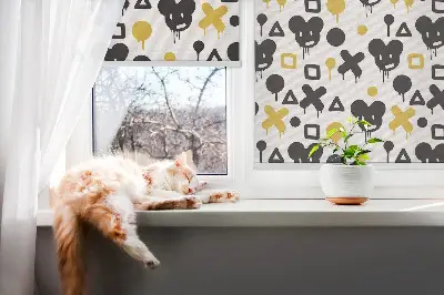 Fenster rollo Schwarze und gelbe Muster