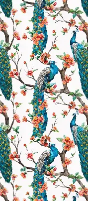 Fenster rollo Pfau auf einem Ast