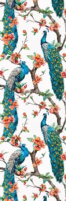 Fenster rollo Pfau auf einem Ast