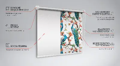 Fenster rollo Pfau auf einem Ast