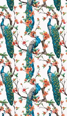 Fenster rollo Pfau auf einem Ast
