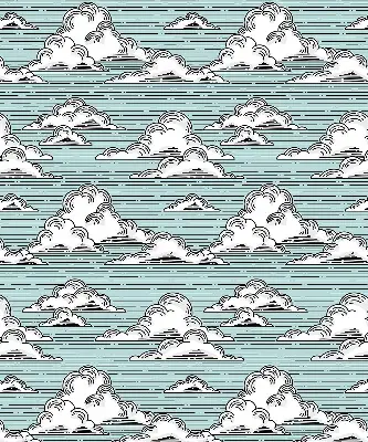 Rollo lichtundurchlässig Wolken