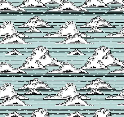 Rollo lichtundurchlässig Wolken