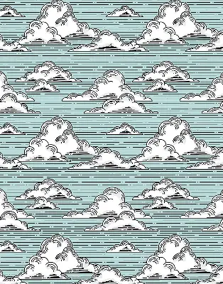 Rollo lichtundurchlässig Wolken