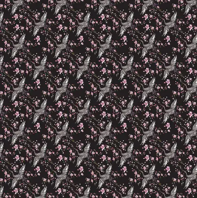 Fenster rollo Reiher und Blumen