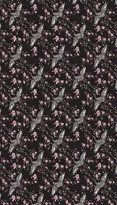 Fenster rollo Reiher und Blumen